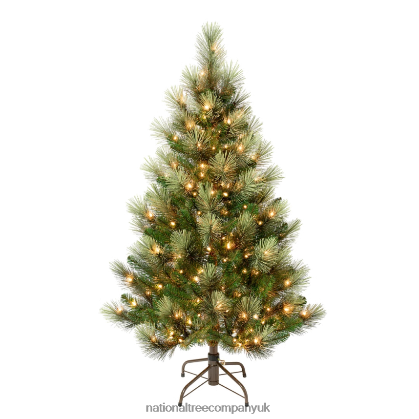 Trees | National Tree Company First Traditions Pre-Lit Charleston Pine Snowy Slim Christmas Tree Clear Incandescent Lights Plug In 45 ft F2L4F217